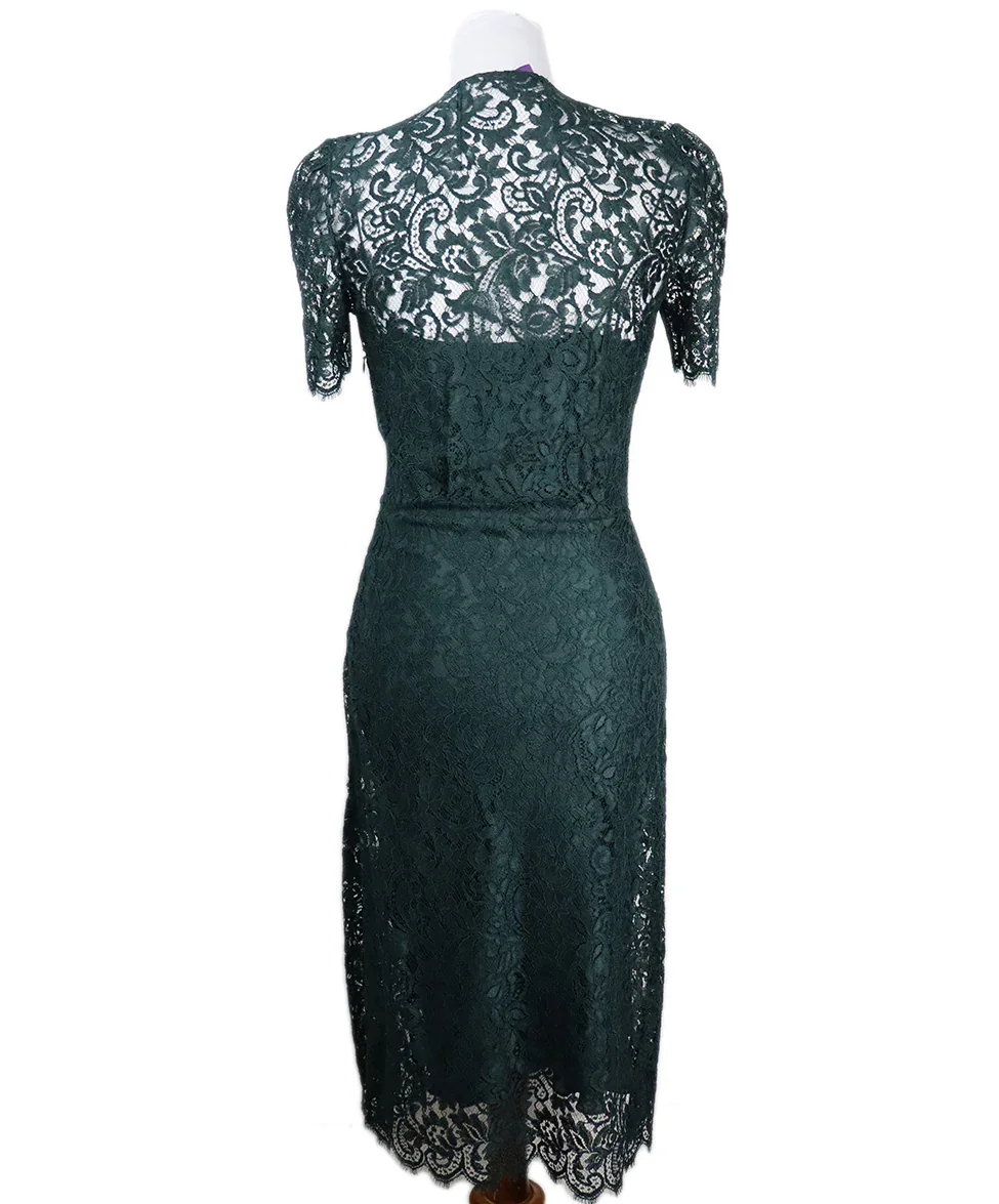 Ralph Lauren Green Lace With Slip Dress sz 4 - Image 3