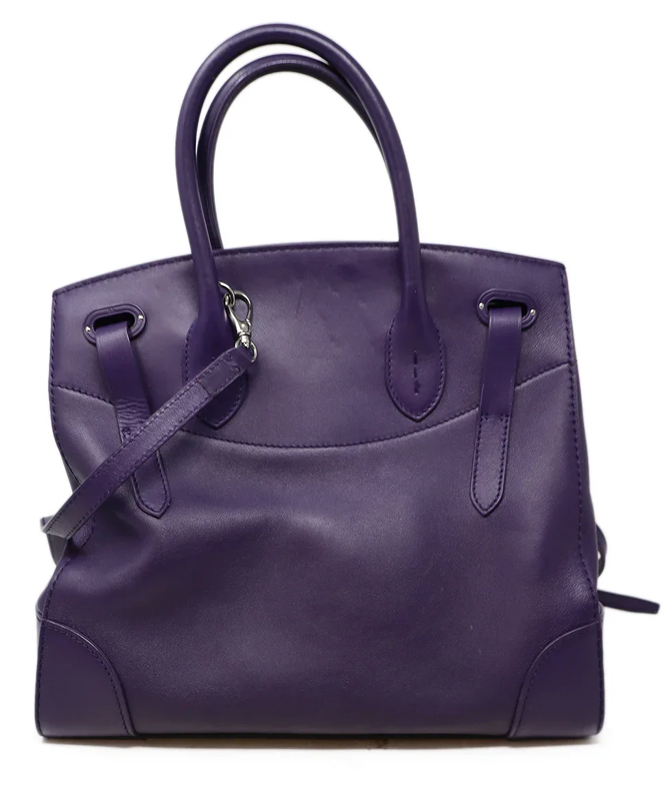 Ralph Lauren Purple Leather Ricky Bag - Image 3