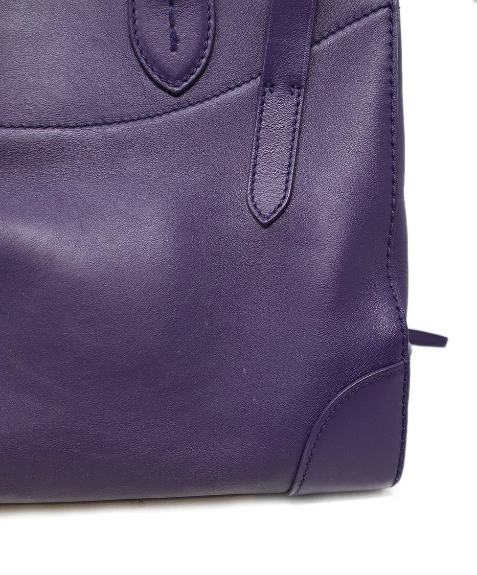 Ralph Lauren Purple Leather Ricky Bag - Image 7