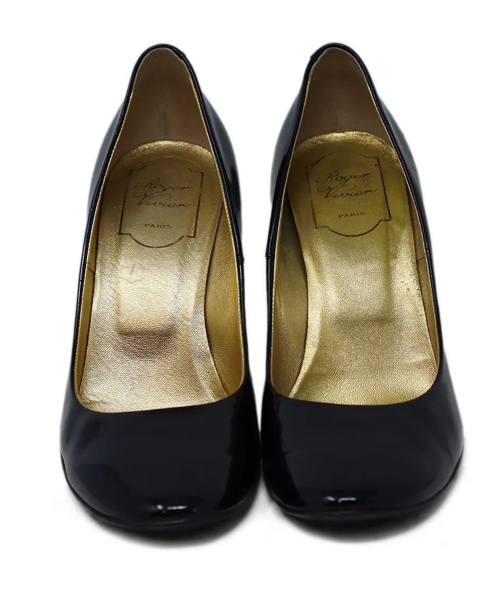 Roger Vivier Black Patent Leather Shoes sz 7 - Image 4