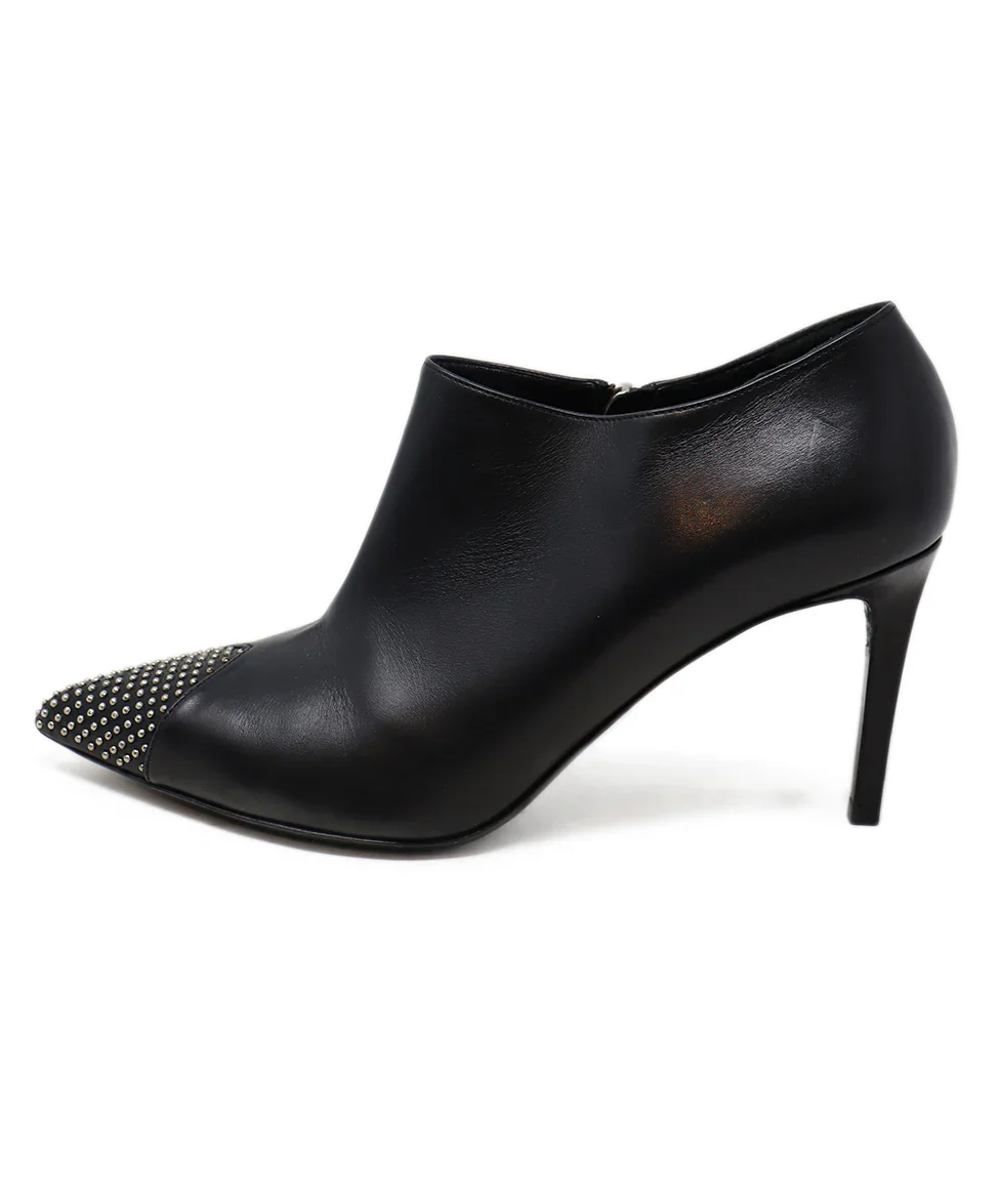 Saint Laurent Black Leather Studded Heels sz 10 - Image 2
