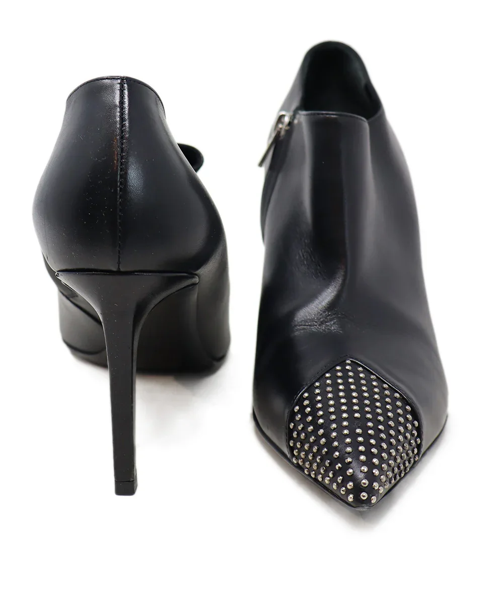 Saint Laurent Black Leather Studded Heels sz 10 - Image 3