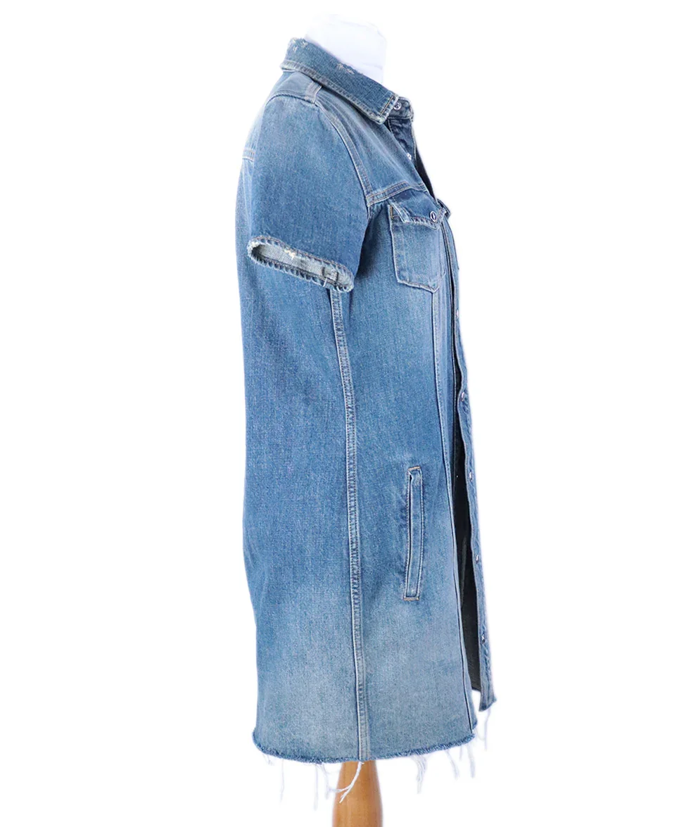 Saint Laurent Blue Denim Dress sz 6 - Image 2