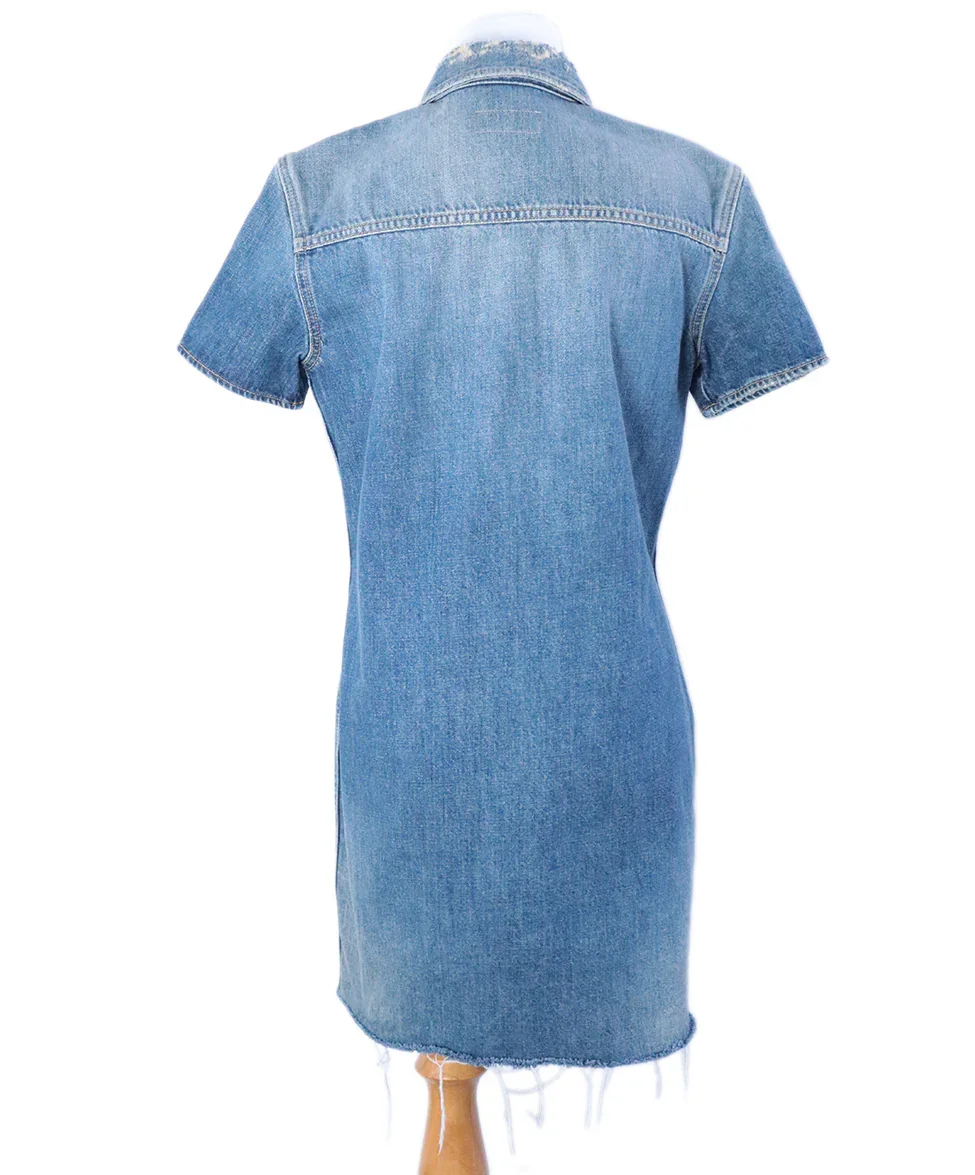 Saint Laurent Blue Denim Dress sz 6 - Image 3