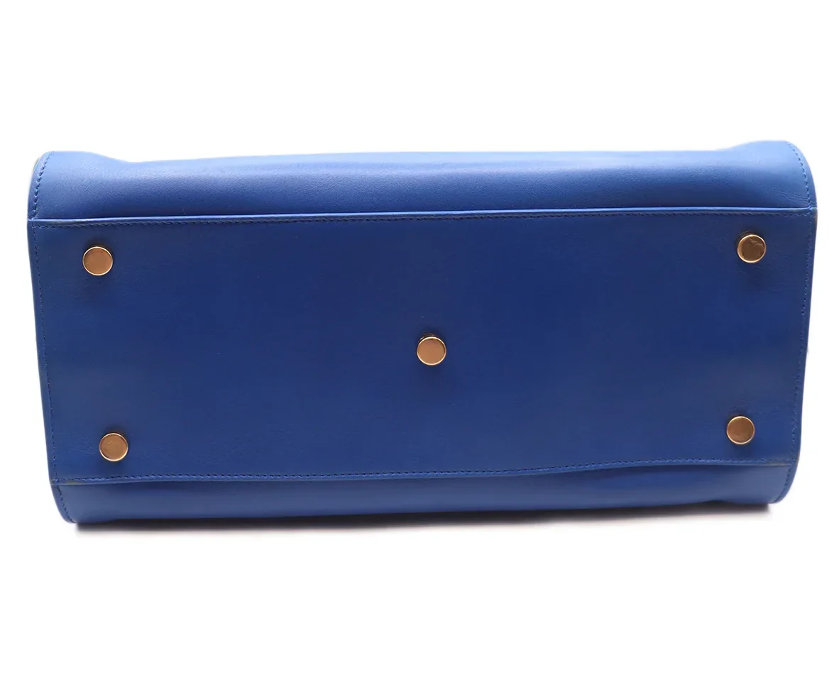 Saint Laurent Blue Leather Handbag - Image 4