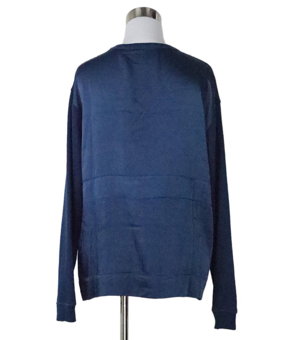 Sandro Navy Cotton Top sz 10 - Image 3
