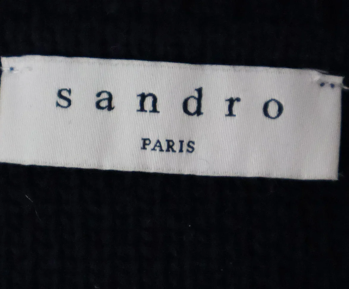 Sandro Navy & White Sweater sz 4 - Image 4