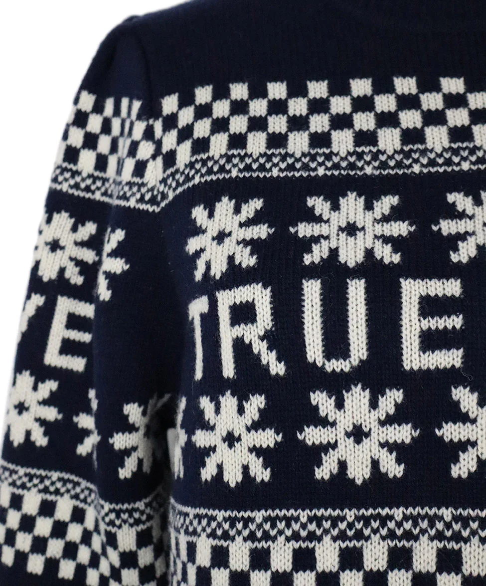 Sandro Navy & White Sweater sz 4 - Image 7