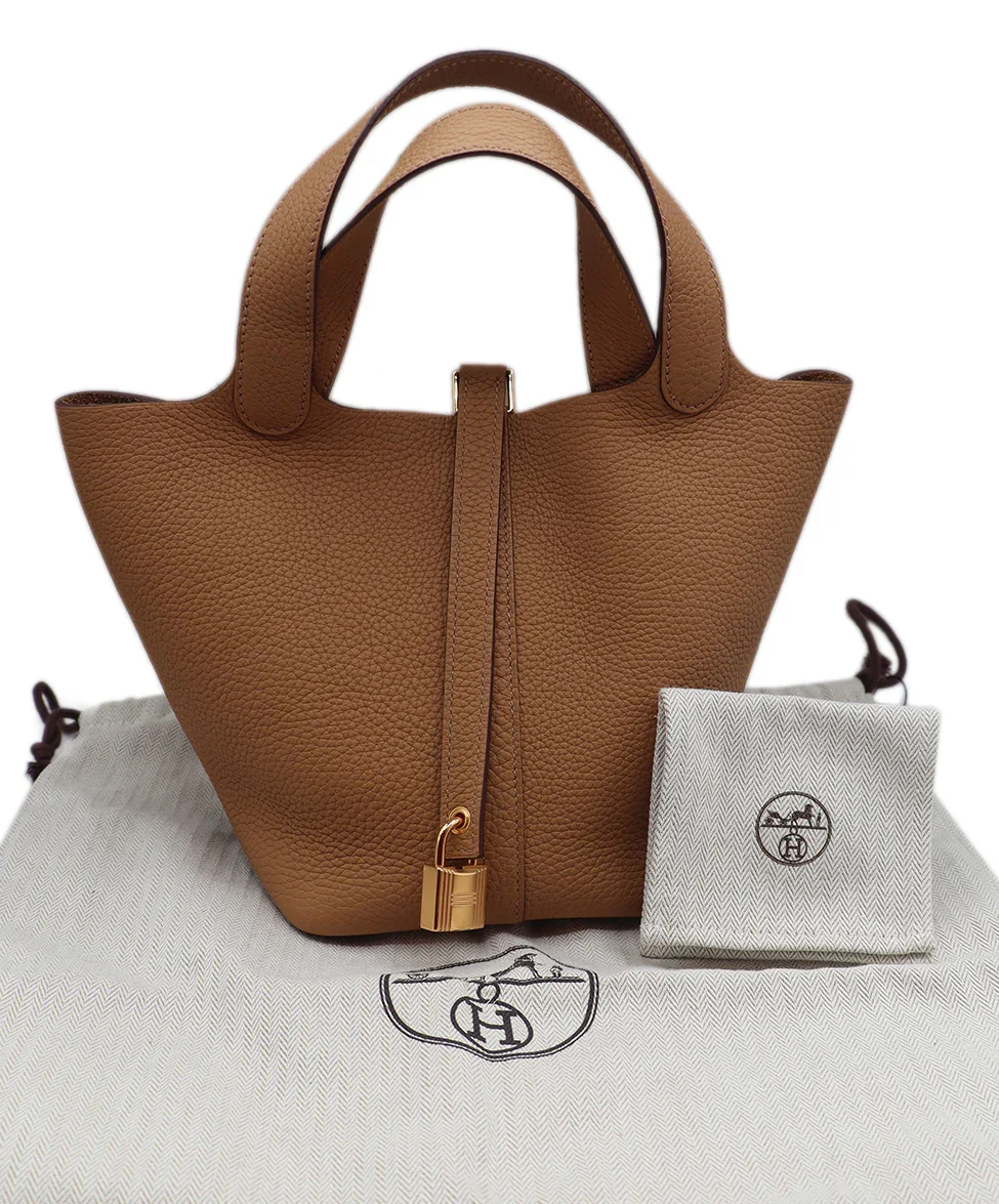 Hermes Neutral Tan Leather Picotin 18 Z - Image 6
