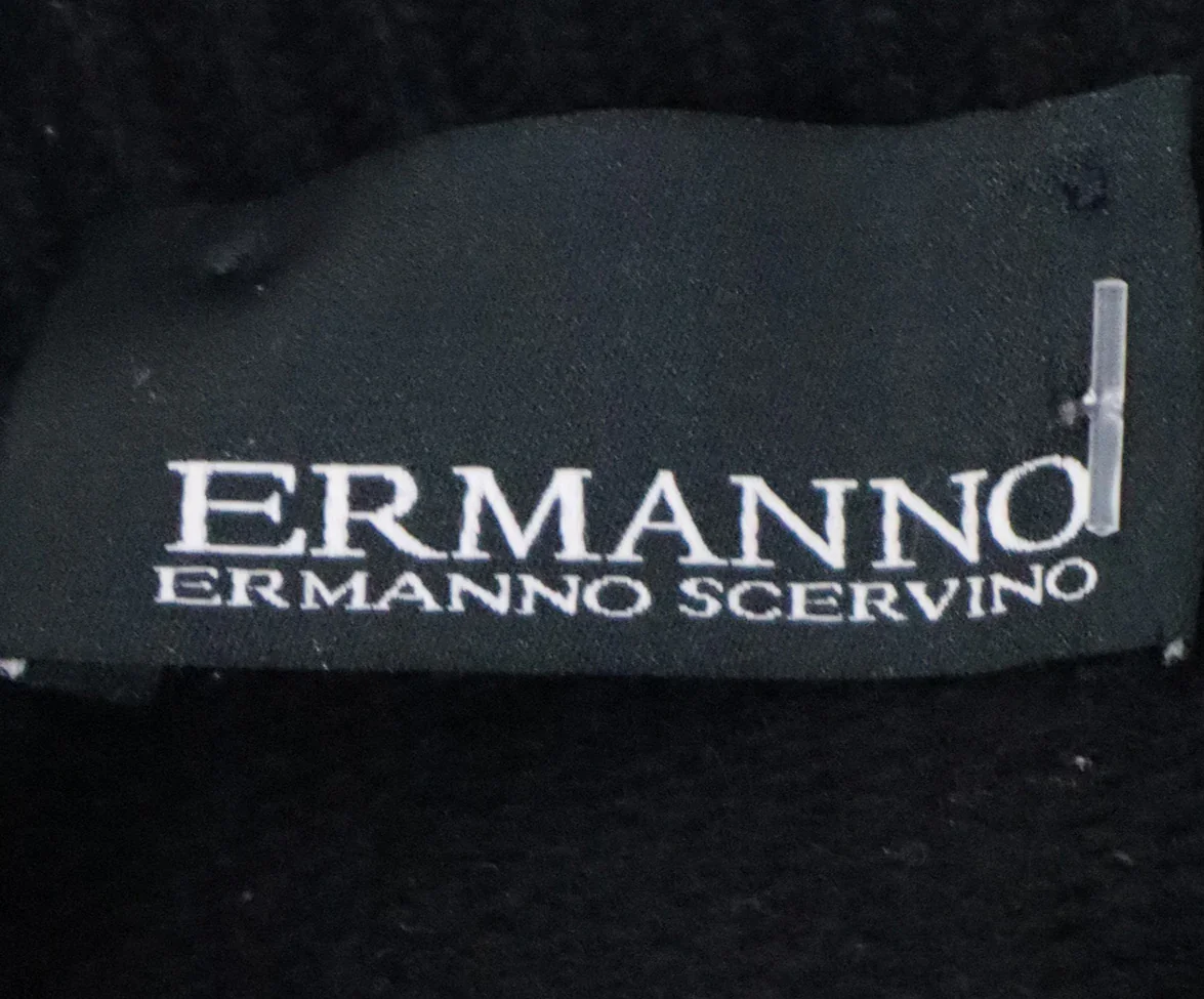 Scervino Black Wool Viscose Pearl Trim Sweater sz 2 - Image 4