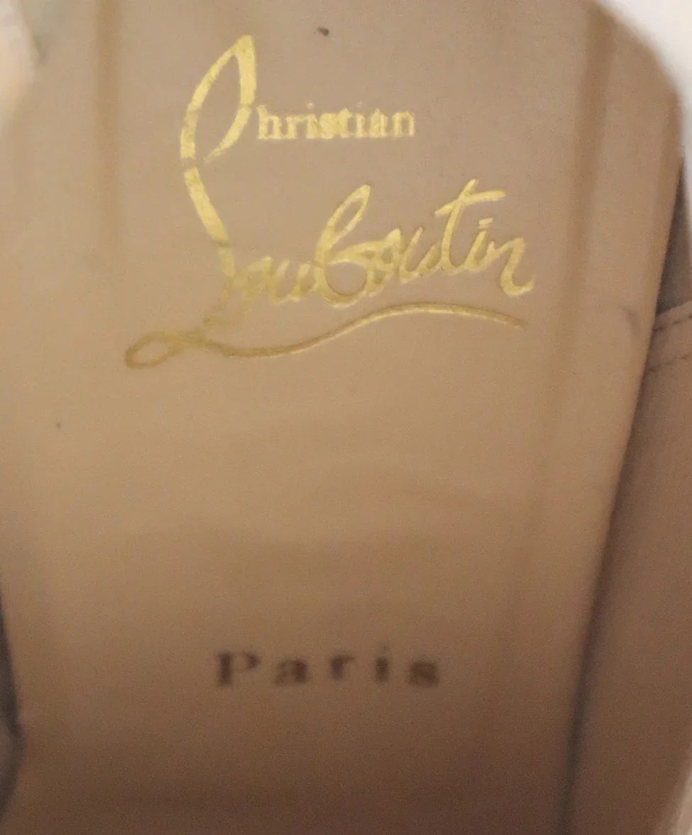 Christian Louboutin Black Leather Suede Boots sz 8 - Image 6