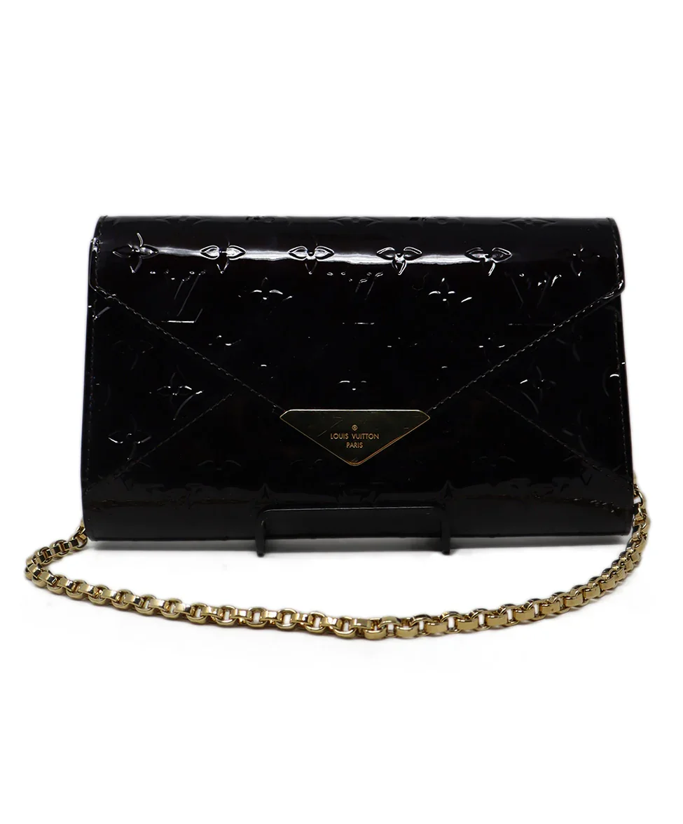 Louis Vuitton Brown Patent Amarante Monogram Vernis Shoulder Bag