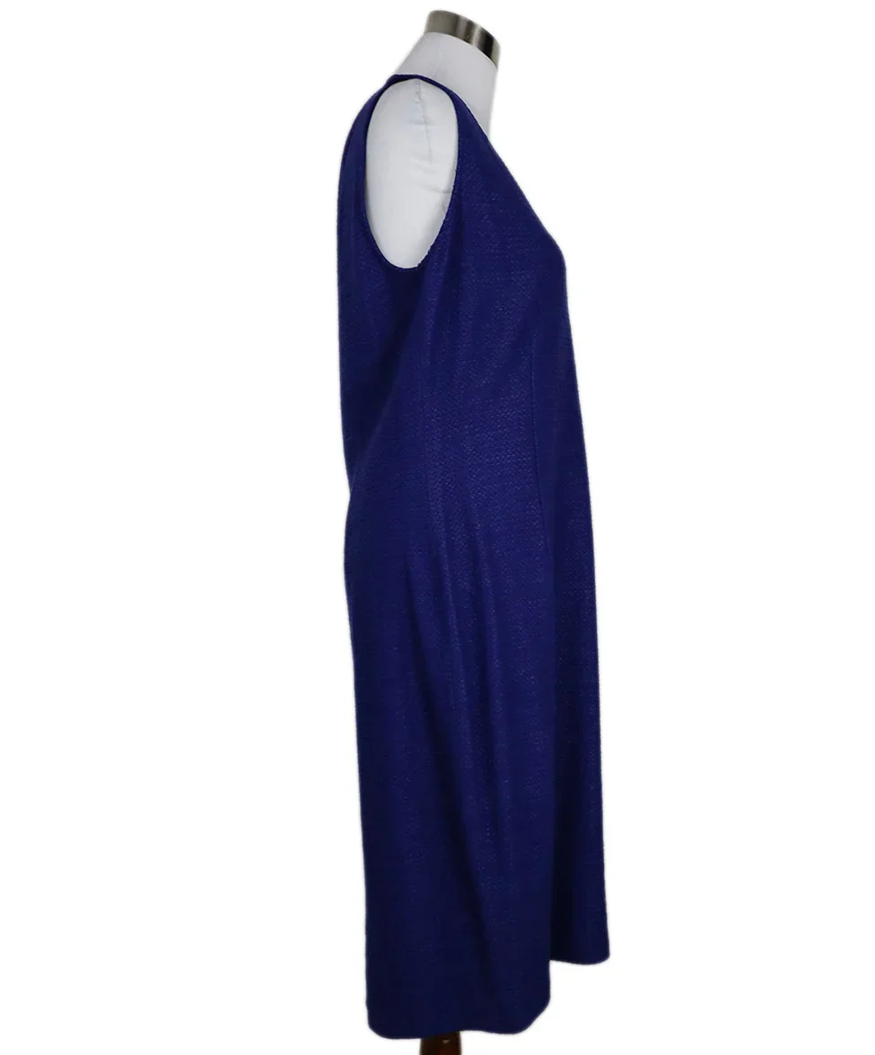 St. John Blue Wool Dress sz 12 - Image 2