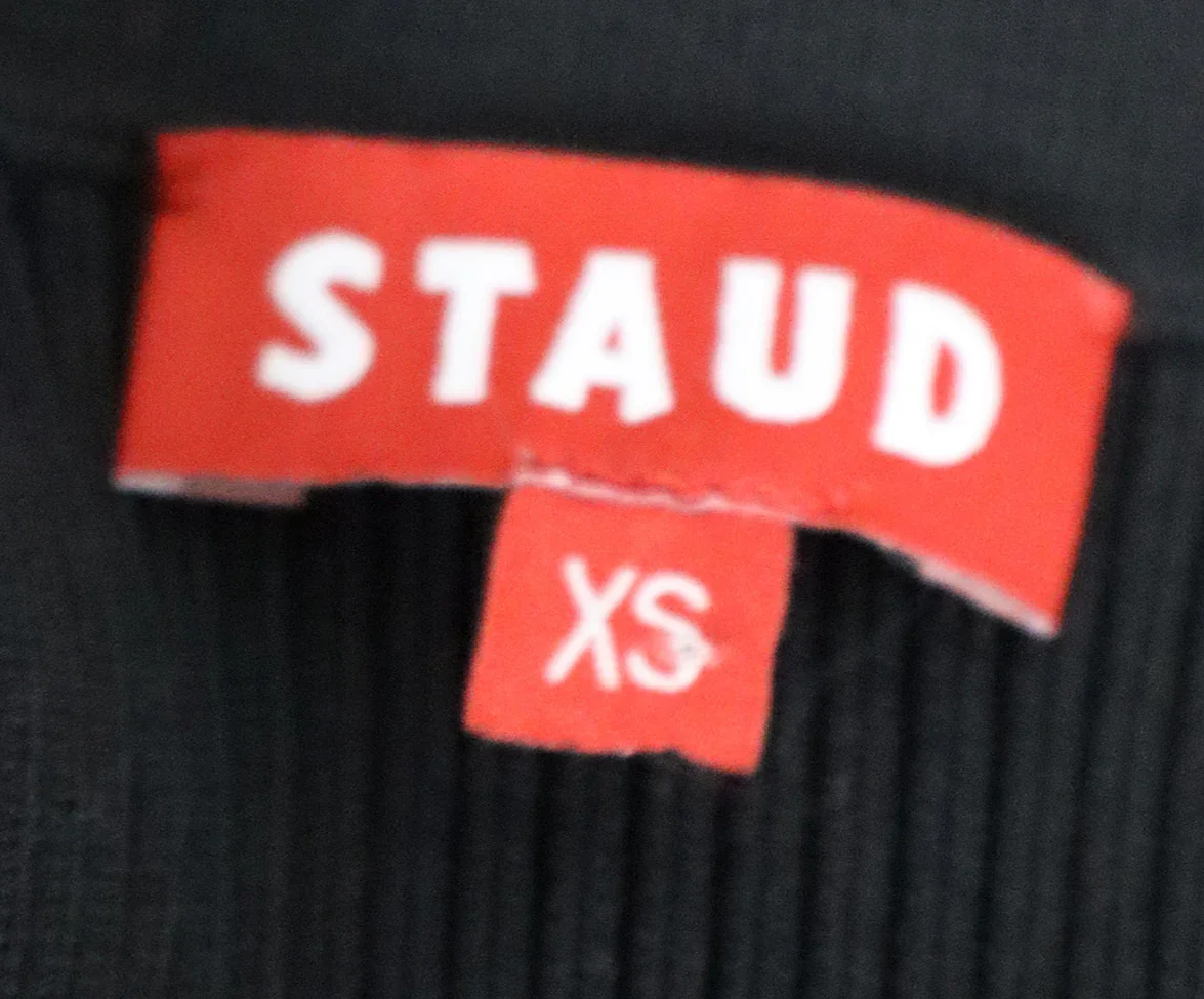 STAUD Black Viscose Knit Dress sz 0 - Image 4