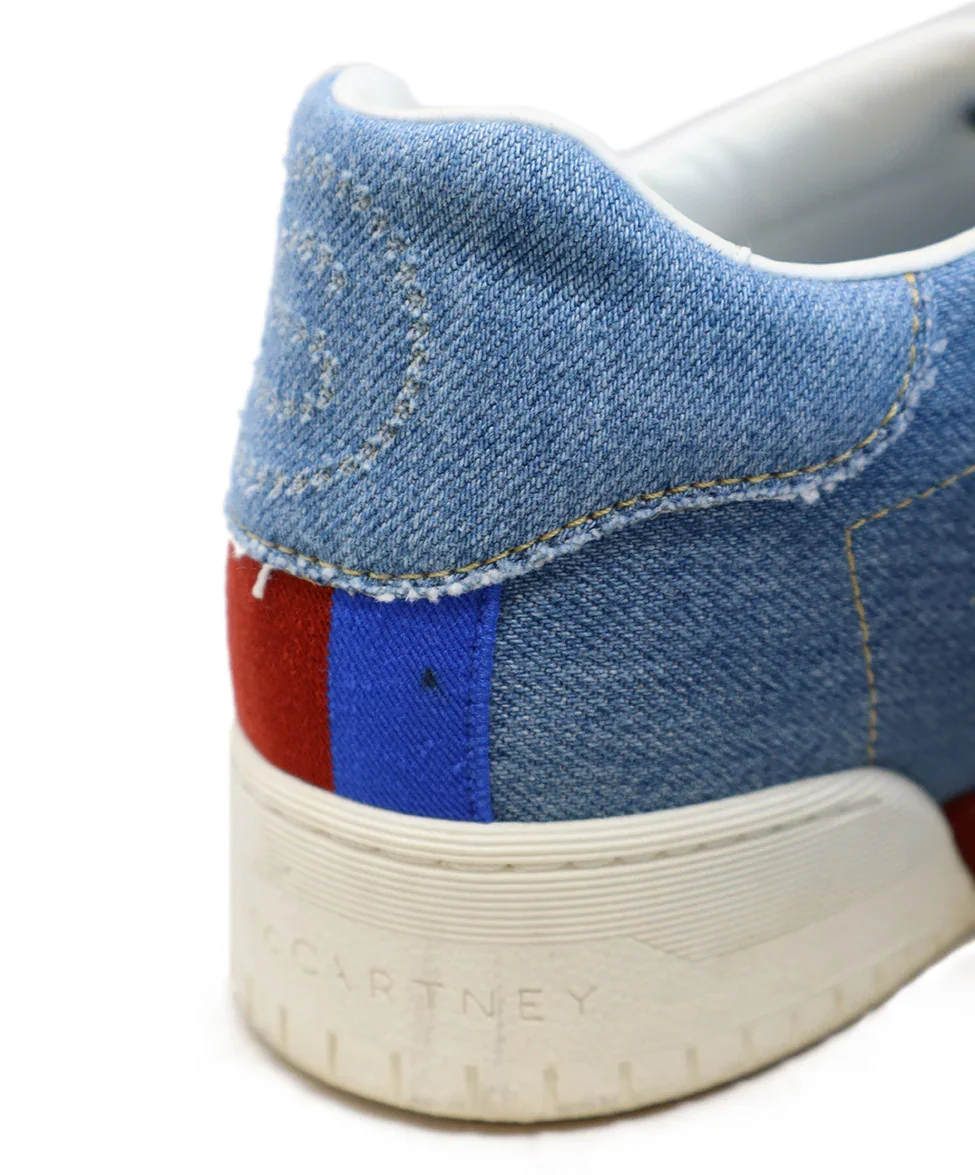 Stella McCartney Blue Denim Sneakers sz 8 - Image 6