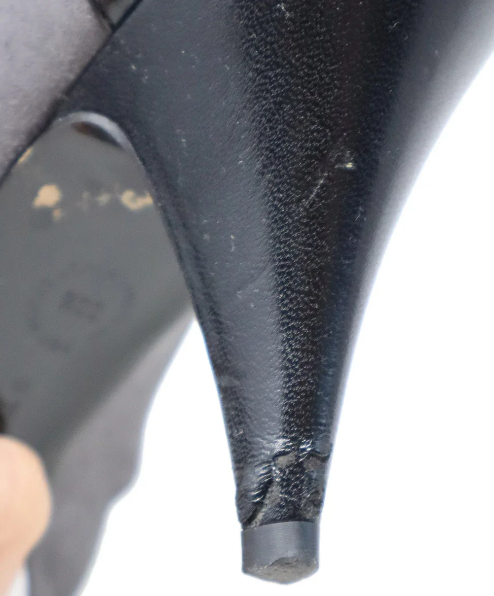 Stella McCartney Grey Suede & Black Leather Booties sz 8.5 - Image 9