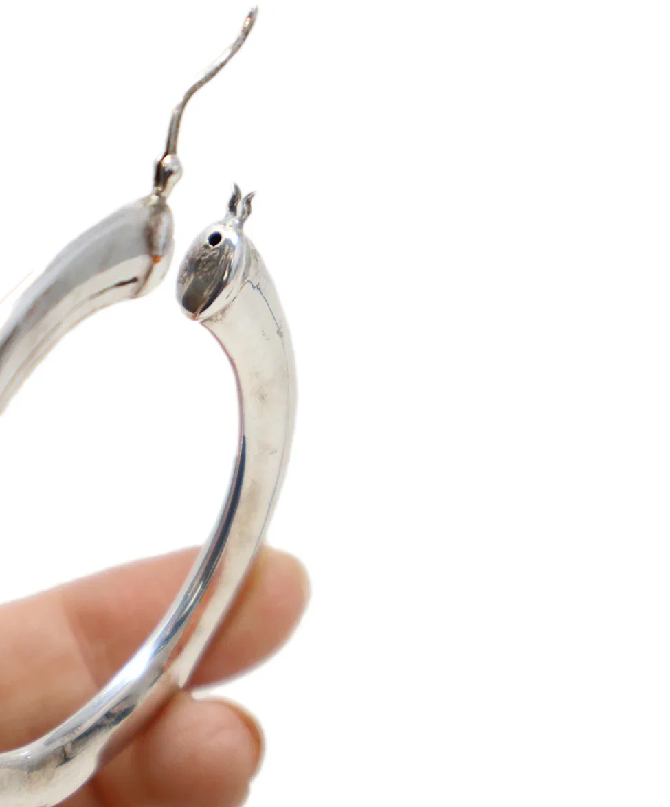 Sterling Silver Hoop Earrings - Image 5