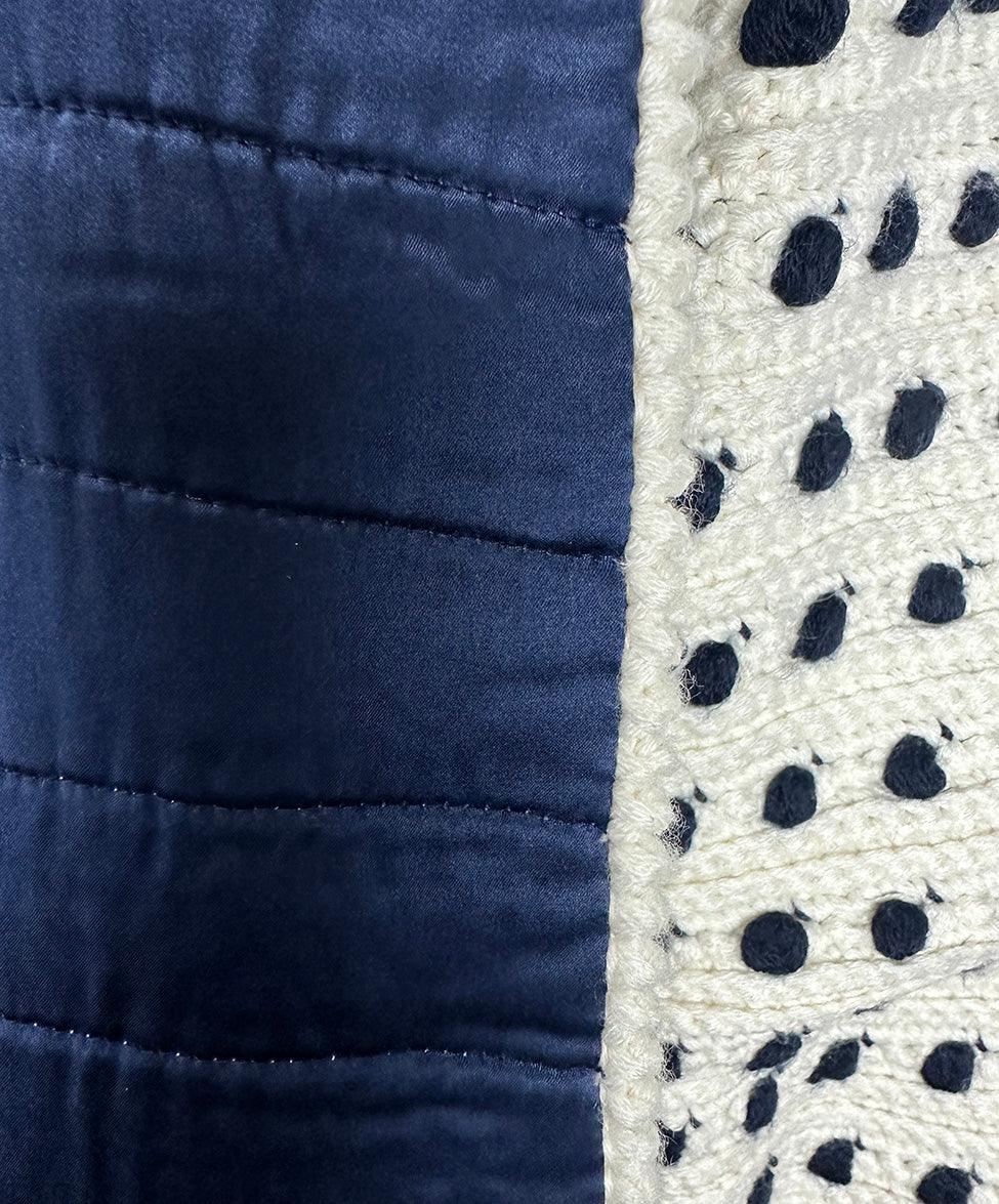 Lela Rose Black & White Sweater Coat Wool sz 4 - Image 8