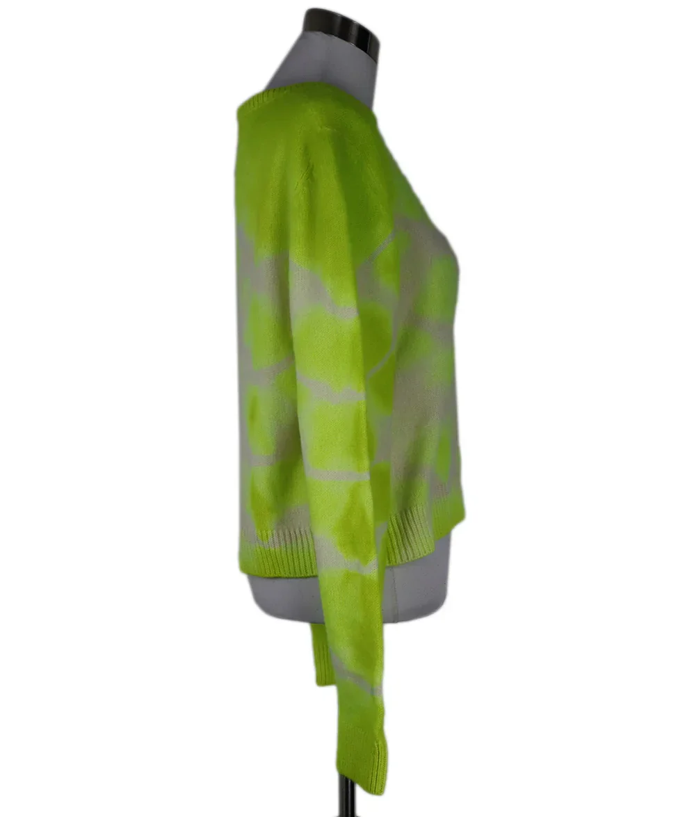 The Elder Statesmen Neon Yellow Cashmere Sweater sz 8 - Image 2