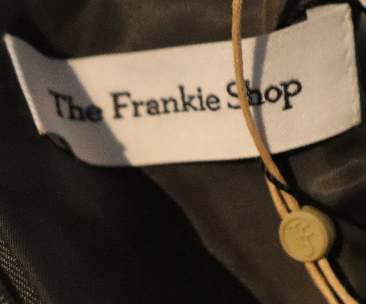 The Frankie Shop Olive Green Leather Top sz 2 - Image 4