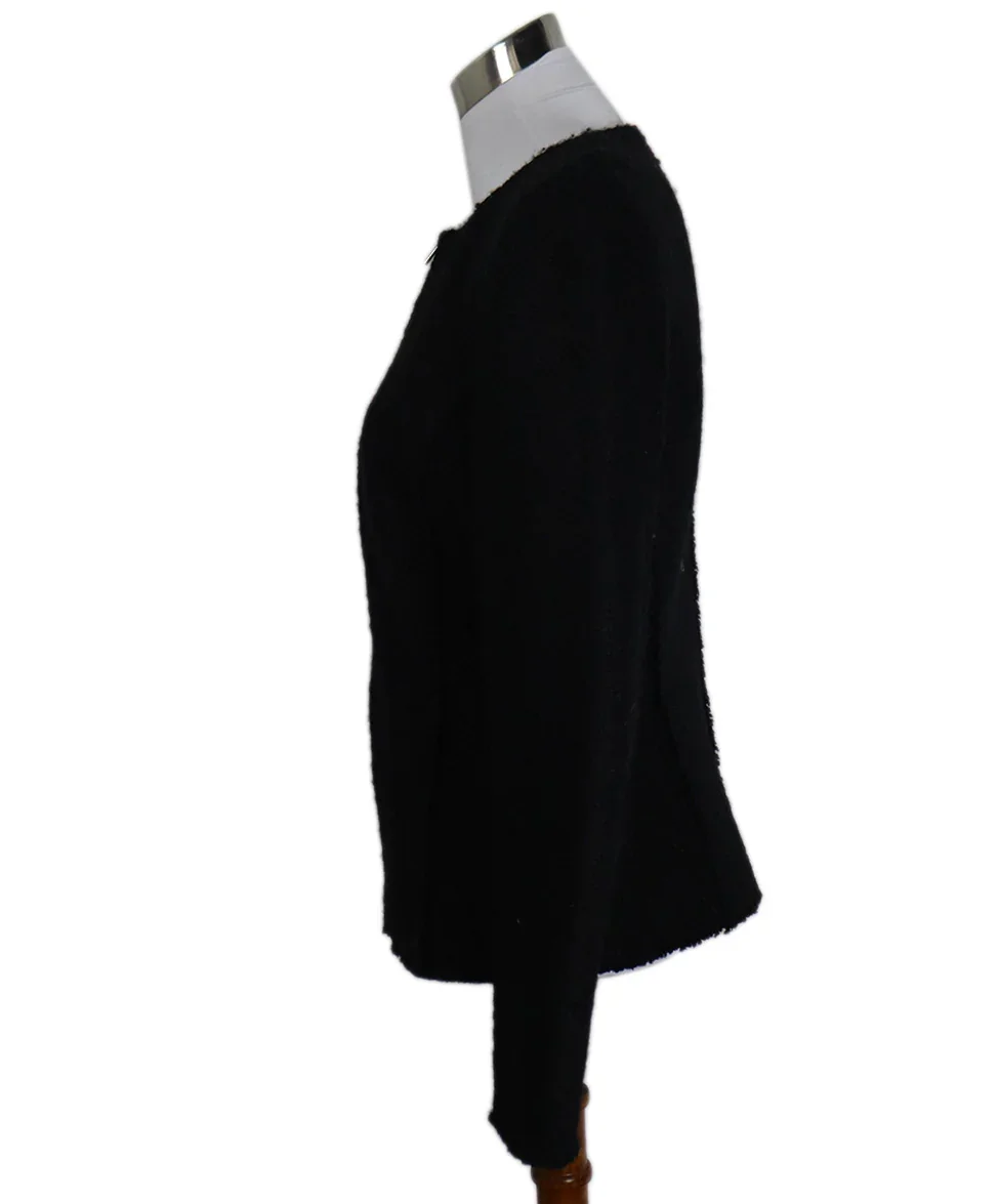 The Row Black Wool Zipper Trim Jacket sz 8 - Image 2