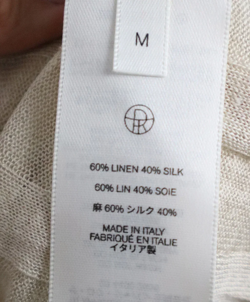 The Row Cream Silk & Linen Turtleneck sz 4 - Image 5