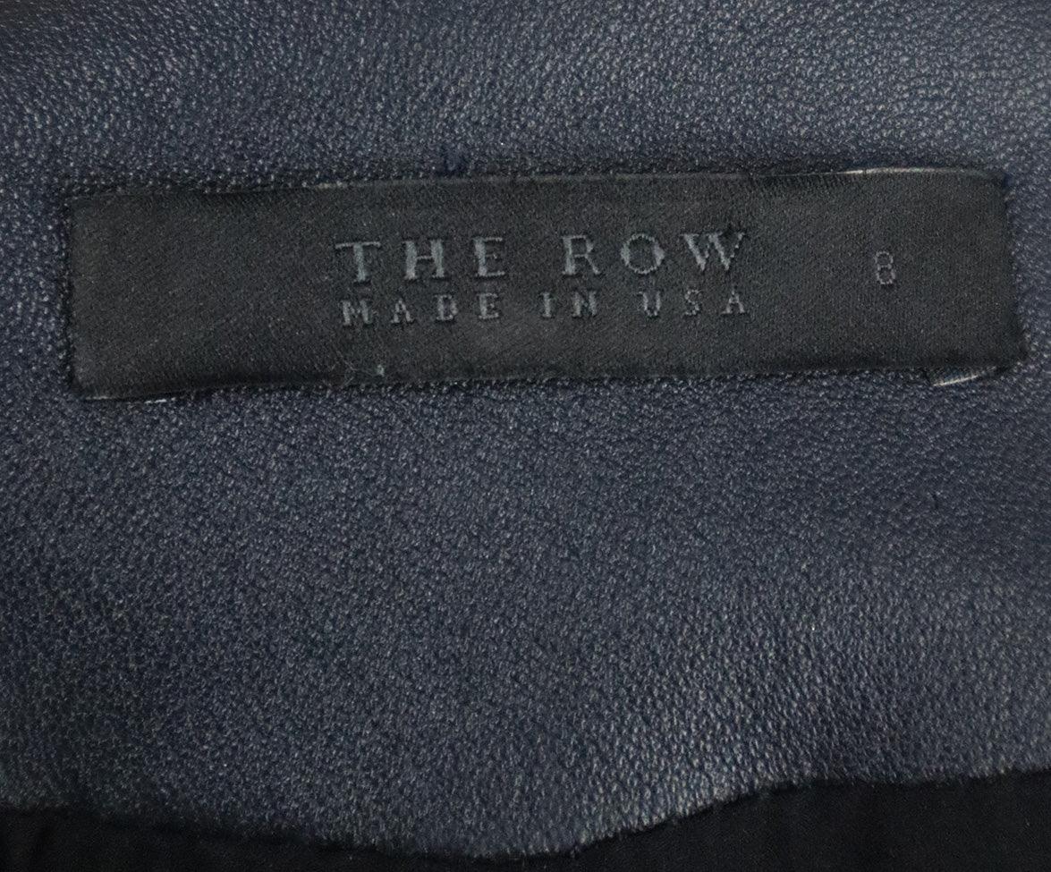 The Row Navy Leather Blazer sz 8 - Image 4