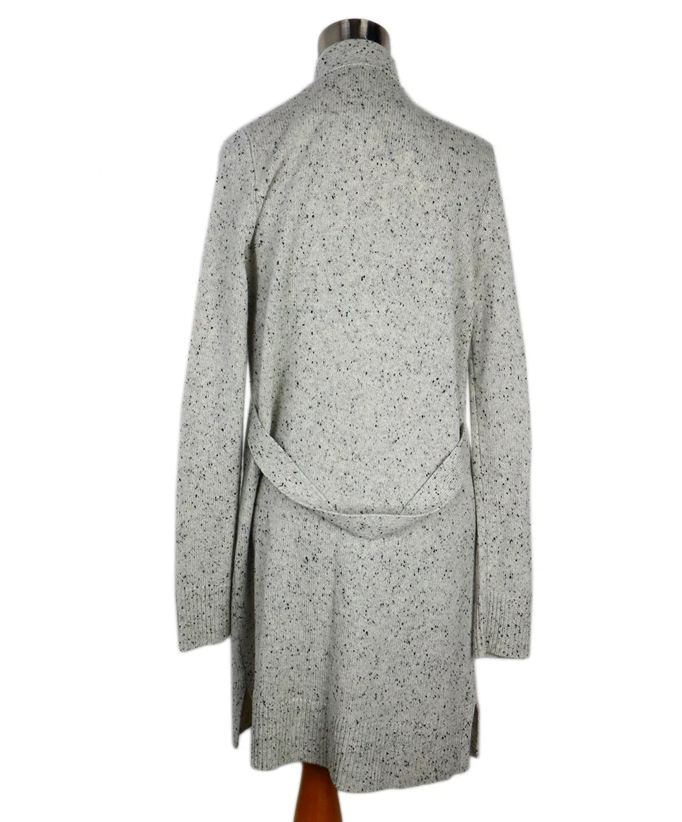 Theory Grey & Black Cashmere Cardigan sz 2 - Image 3