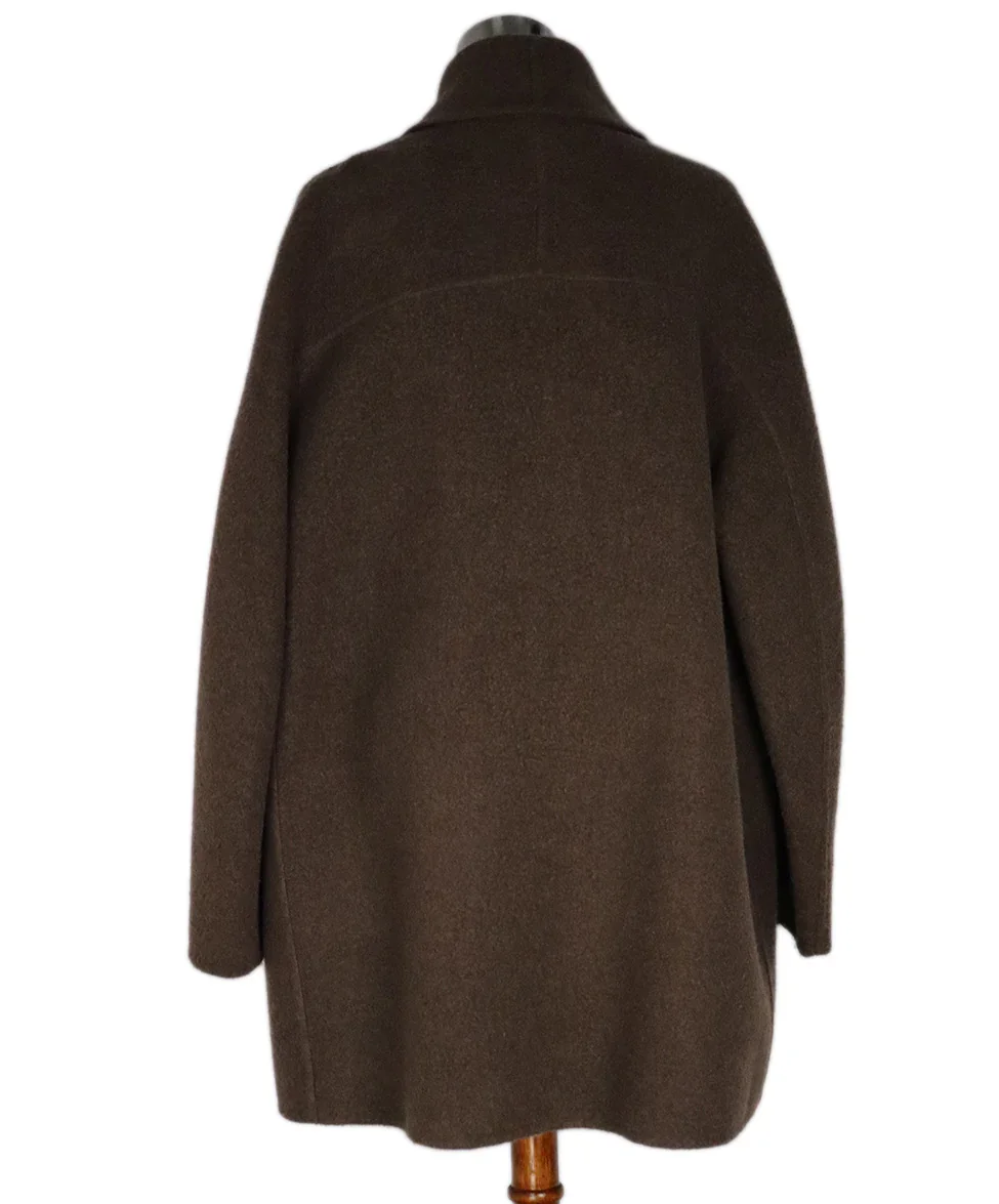 The Row Brown Wool Cashmere Coat sz 8 - Image 3