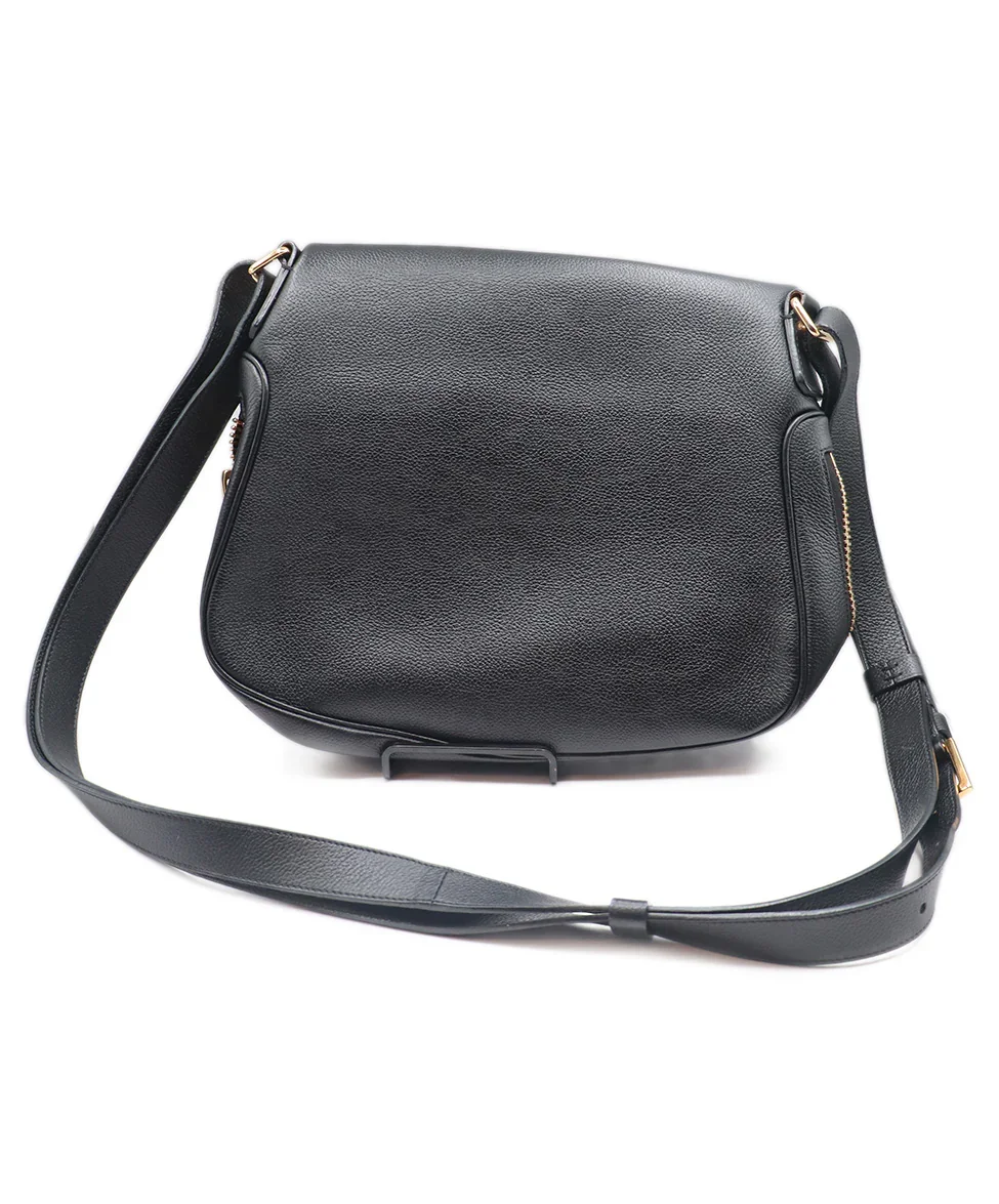 Tom Ford Black Leather Crossbody Jennifer Shoulder Bag - Image 3