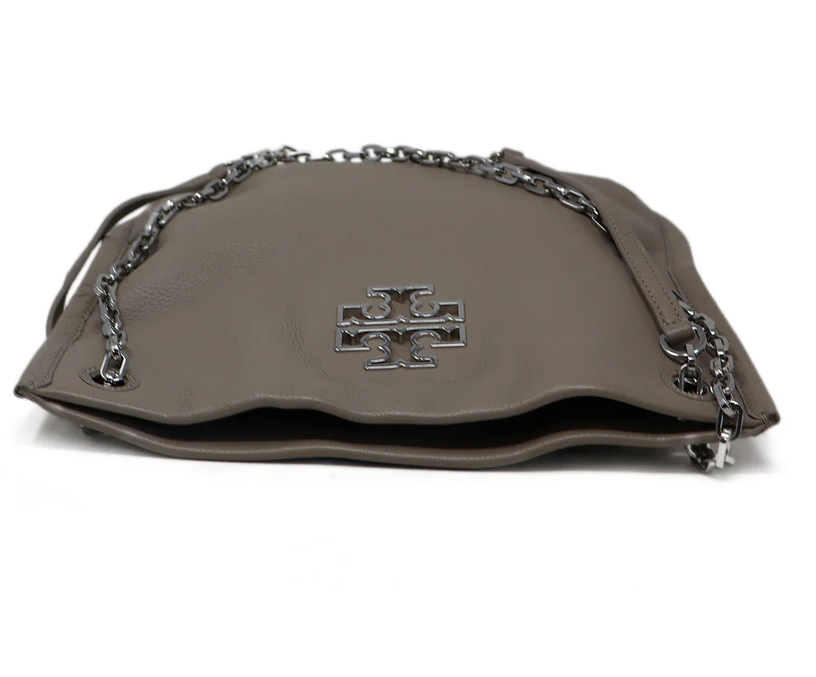 Tory Burch Taupe Leather Crossbody - Image 5