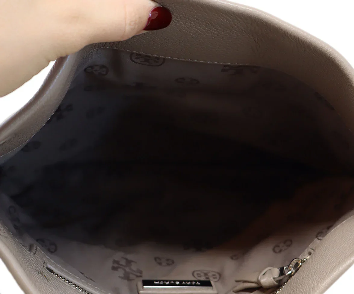 Tory Burch Taupe Leather Crossbody - Image 6