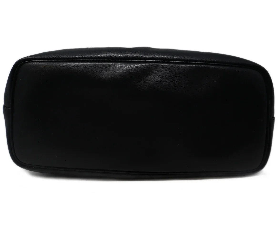 Ferragamo Black Leather Tote with Gold Hardware - Image 4