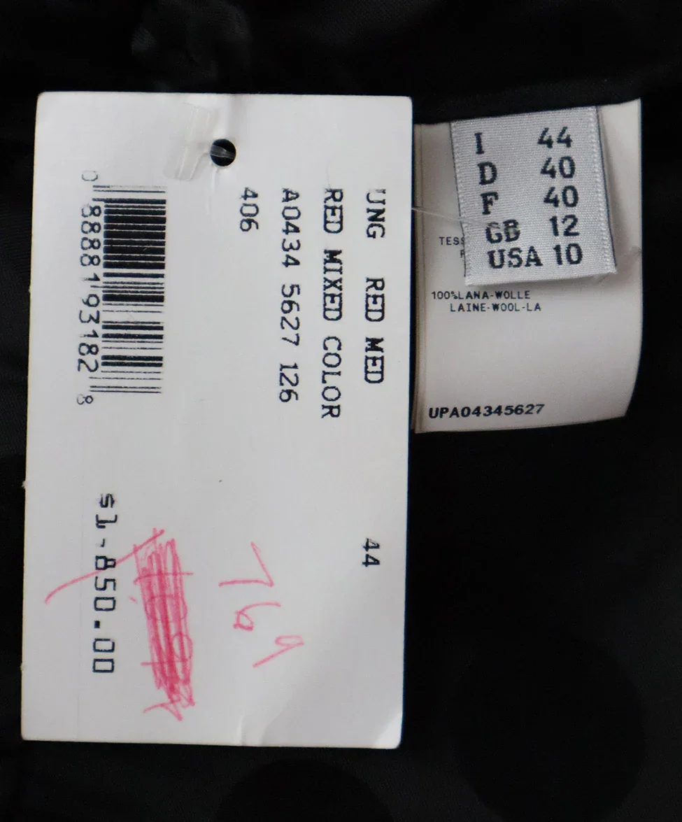 Ungaro Black Orange & Brown Dress sz 10 - Image 4