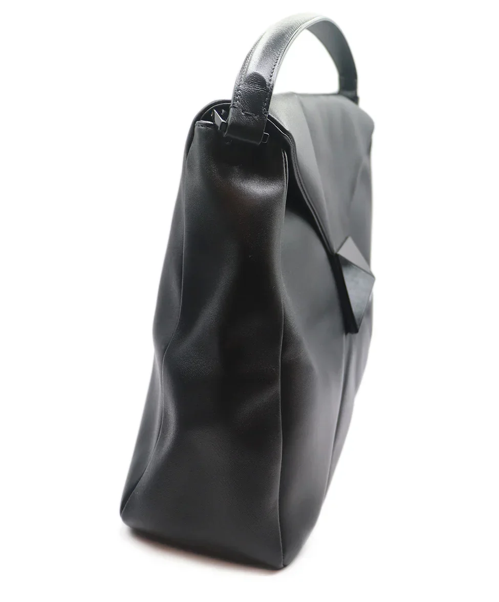 Valentino Black Leather Shoulder Bag - Image 2