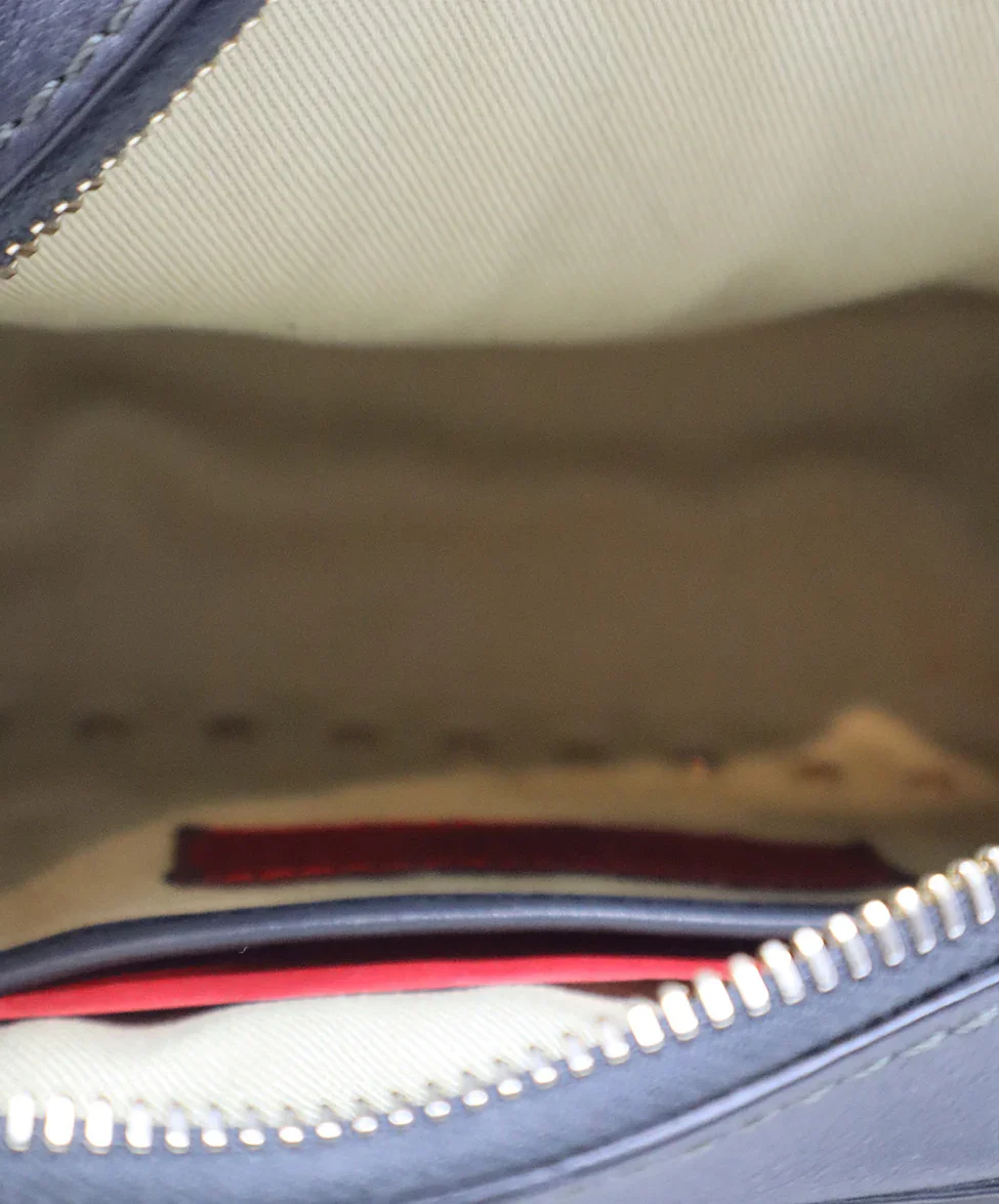 Valentino Crossbody RockStud Grey Charcoal Leather Pouch - Image 4