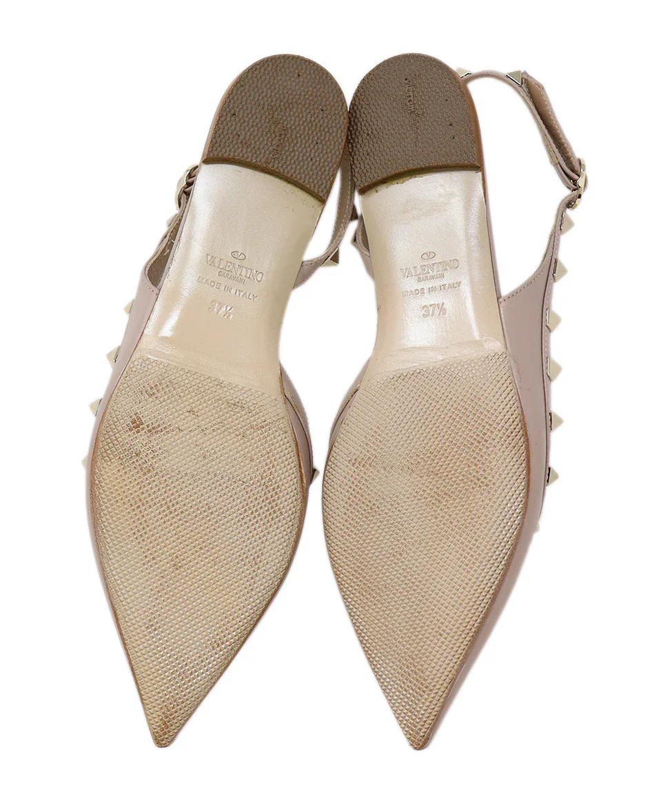 Valentino Nude Leather Studded Flats sz 7.5 - Image 5