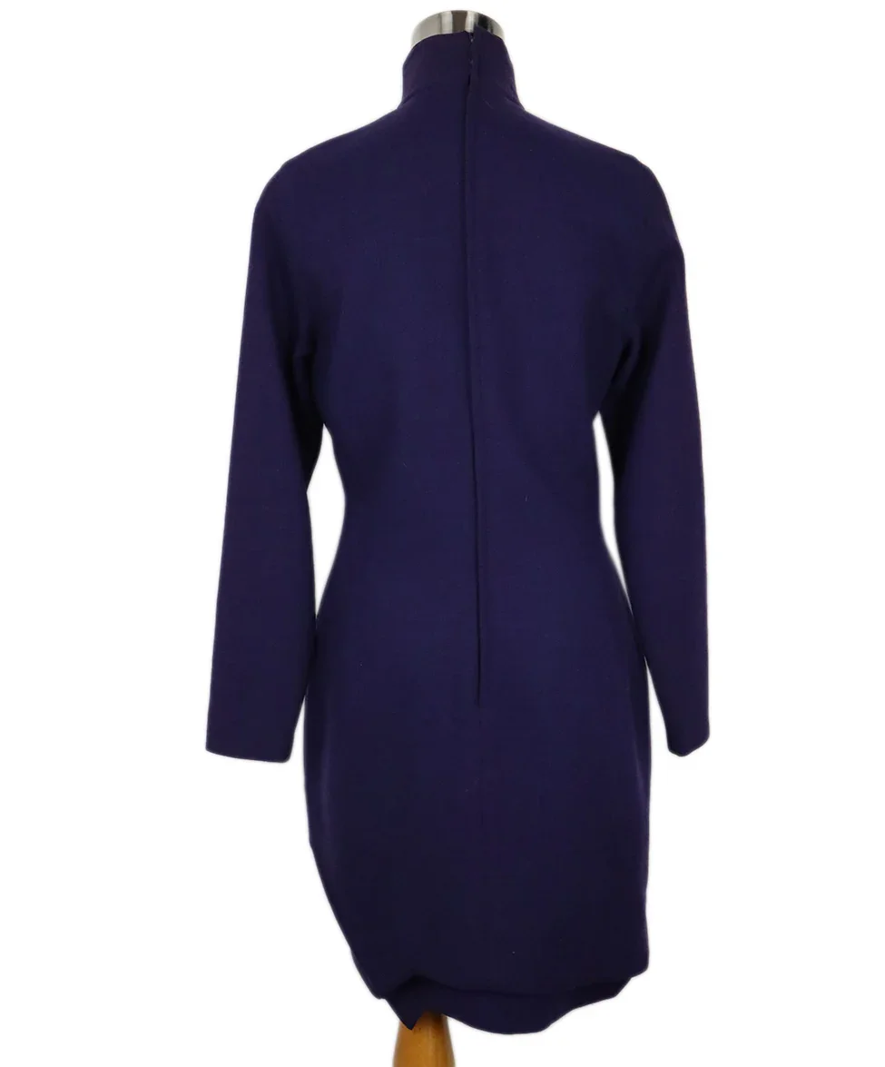 Versace Vintage Purple Wool Dress sz 4 - Image 3