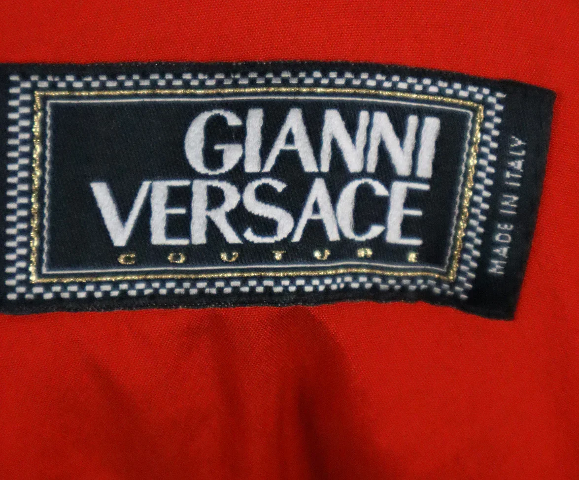 Versace Vintage Red Blazer sz 4 - Image 4