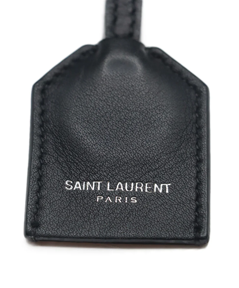 YSL Black Leather Satchel Handbag - Image 11