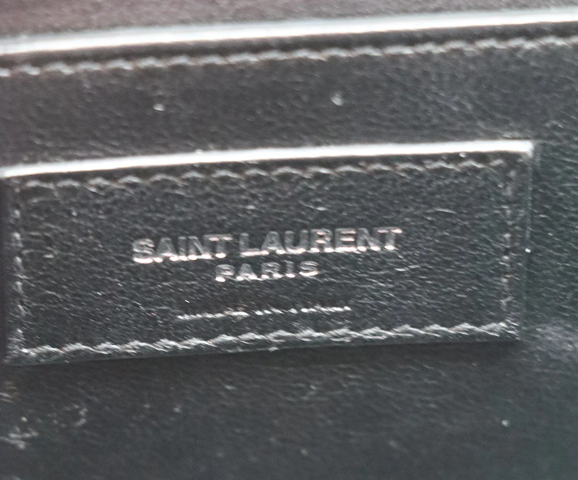 YSL Black Leather Shoulder Bag - Image 8