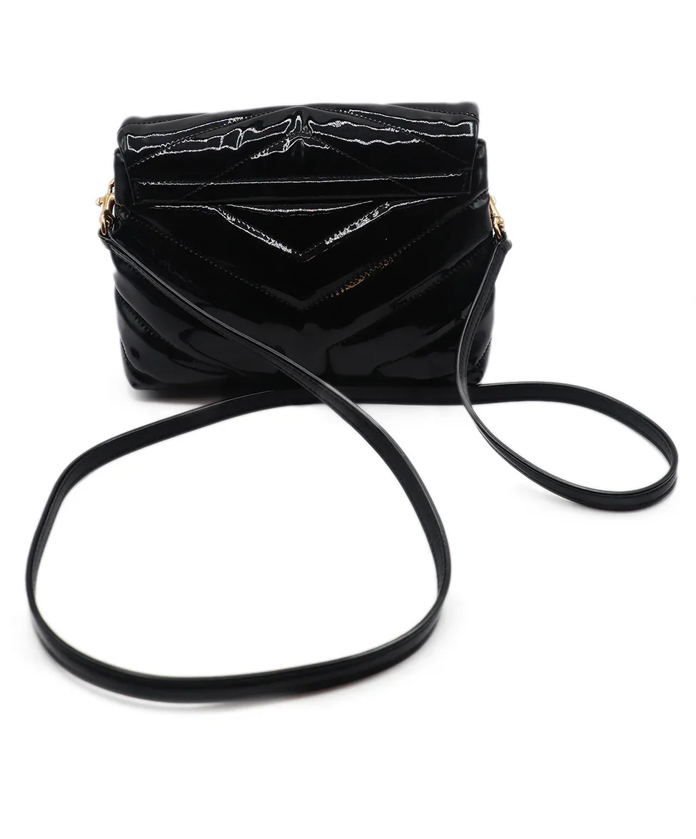 YSL Black Patent Leather Lou Lou Handbag - Image 3