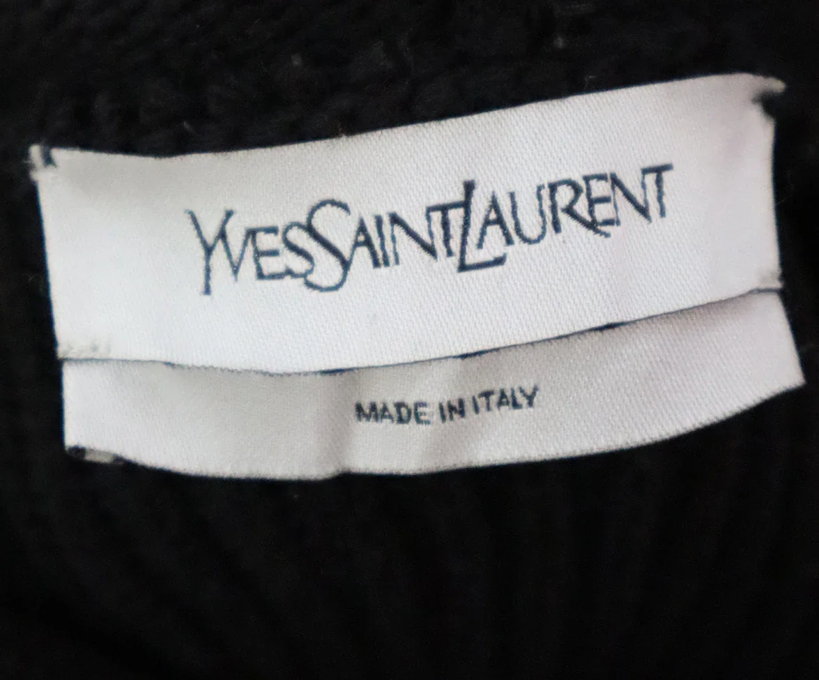 YSL Black Wool & Cashmere Cardigan sz 6 - Image 4