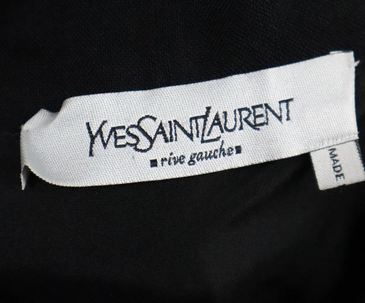 YSL Black Wool Longsleeve Dress sz 8 - Image 4