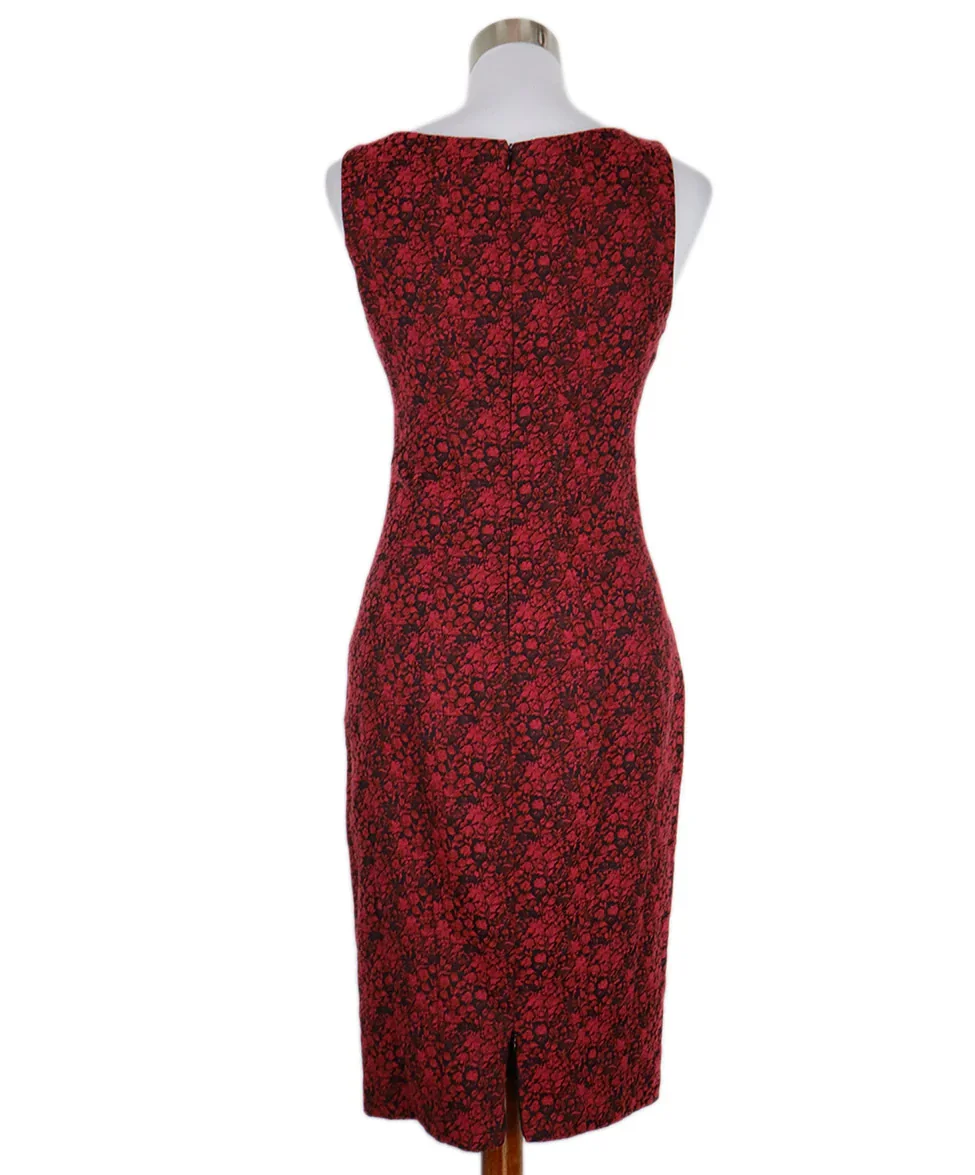 Zac Posen Pink Red & Black Floral Dress sz 6 - Image 3